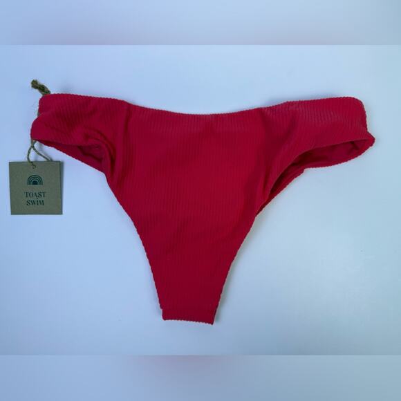 NWT Free People x Toast Swim Bikini Bundle Green, Coral And Rainbow Rib Sz XS - Picture 7 of 11